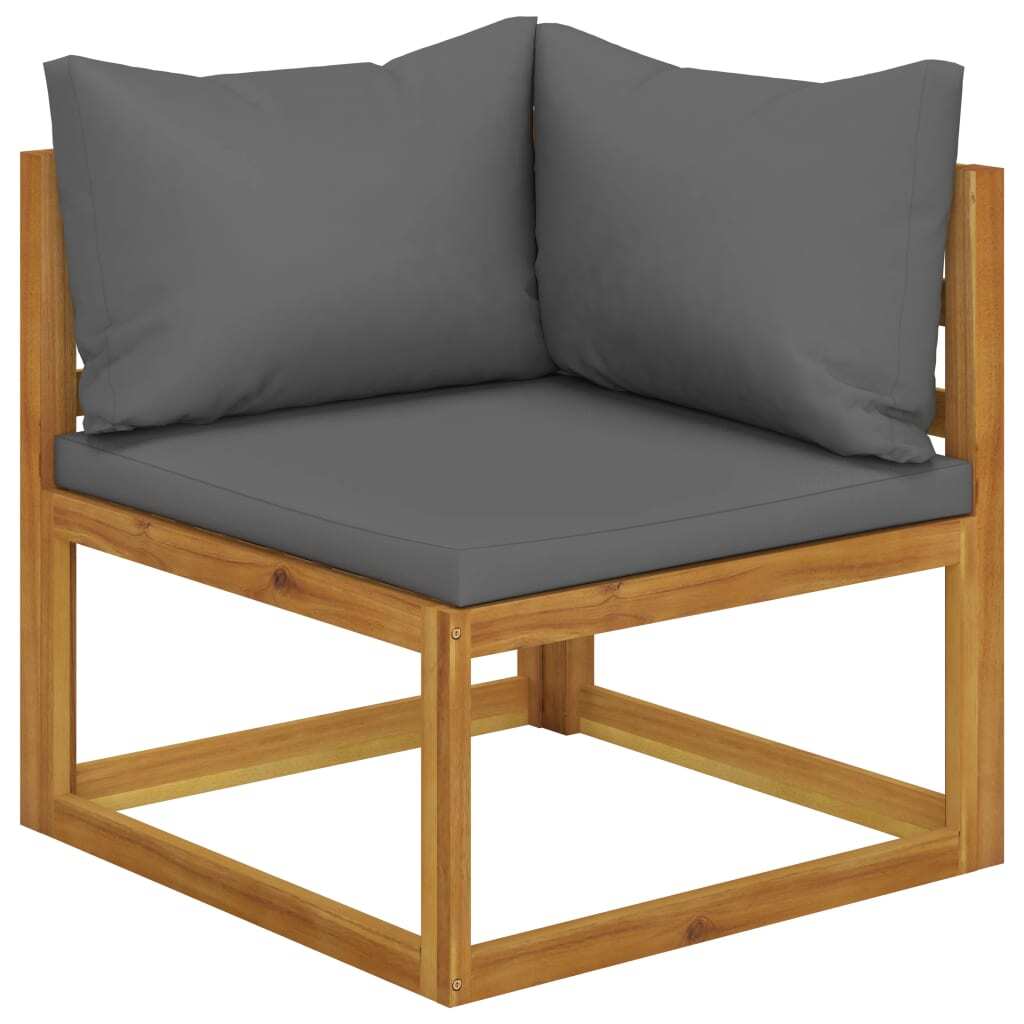 6 Piece Garden Lounge Set with Cushions Sofa Coffee Table Solid Acacia Wood