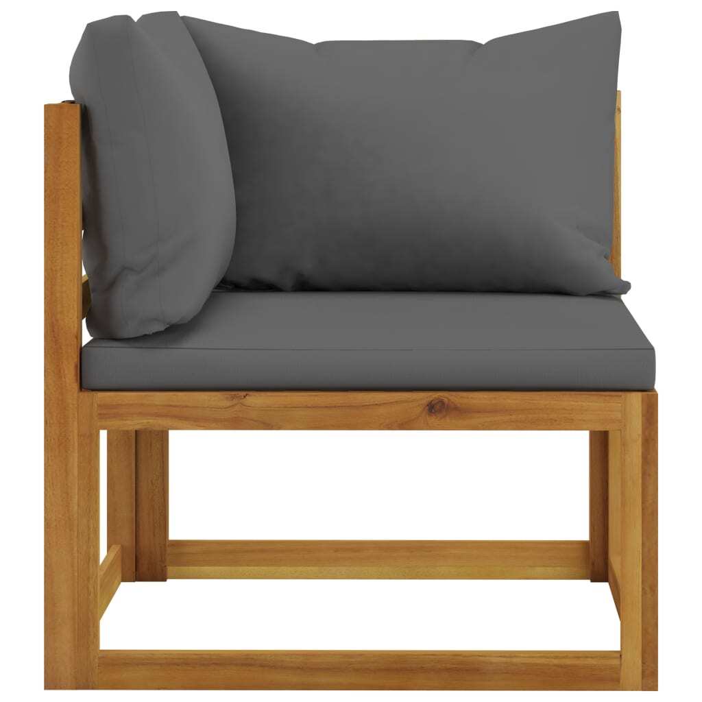 6 Piece Garden Lounge Set with Cushions Sofa Coffee Table Solid Acacia Wood