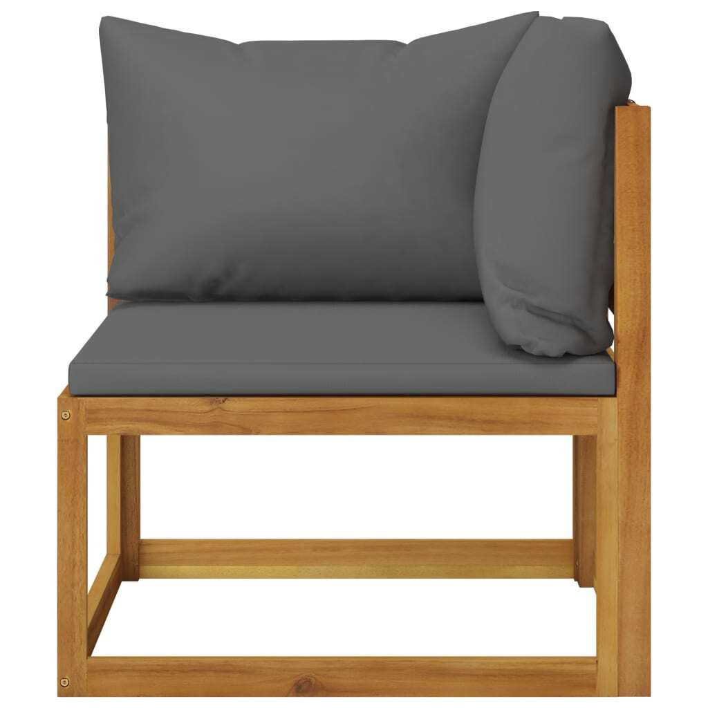 6 Piece Garden Lounge Set with Cushions Sofa Coffee Table Solid Acacia Wood