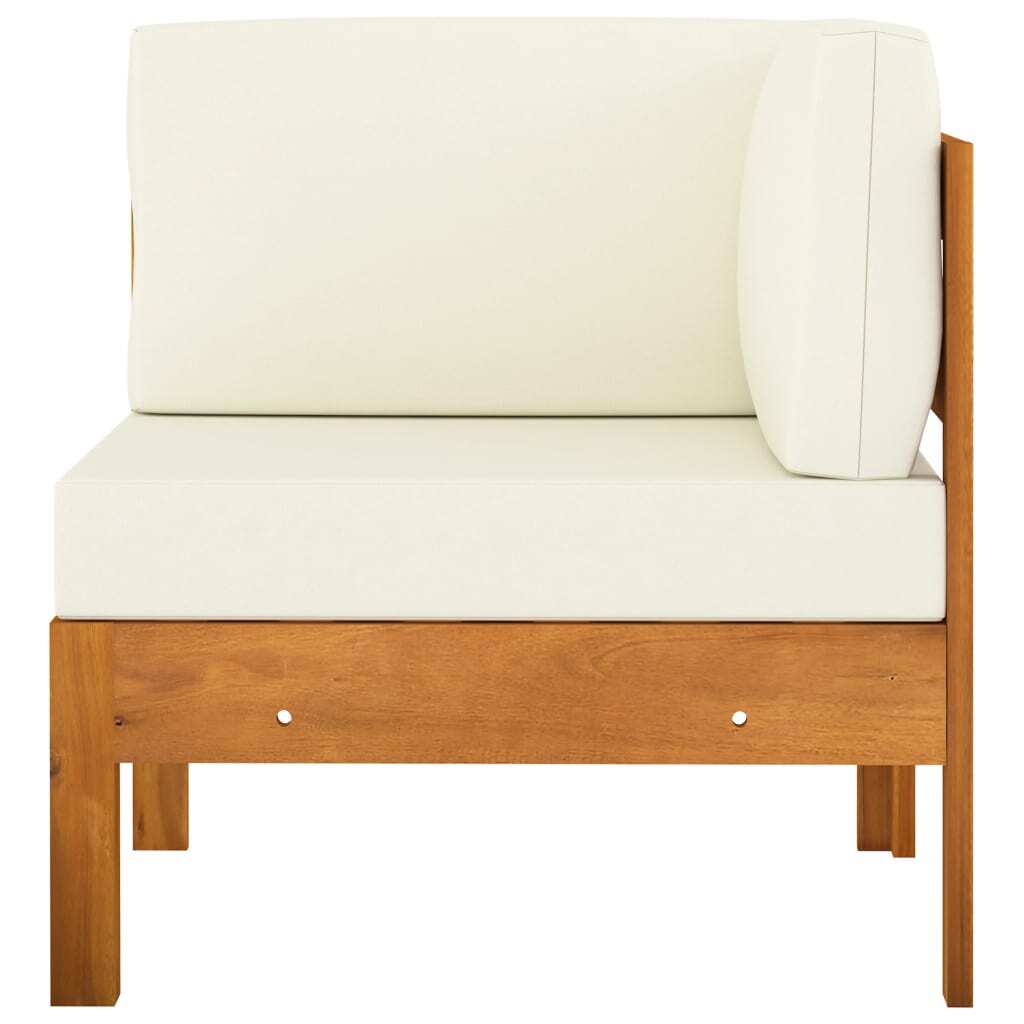 5 Piece Garden Lounge Set with Cushions Sofa Table Outdoor Solid Acacia Wood