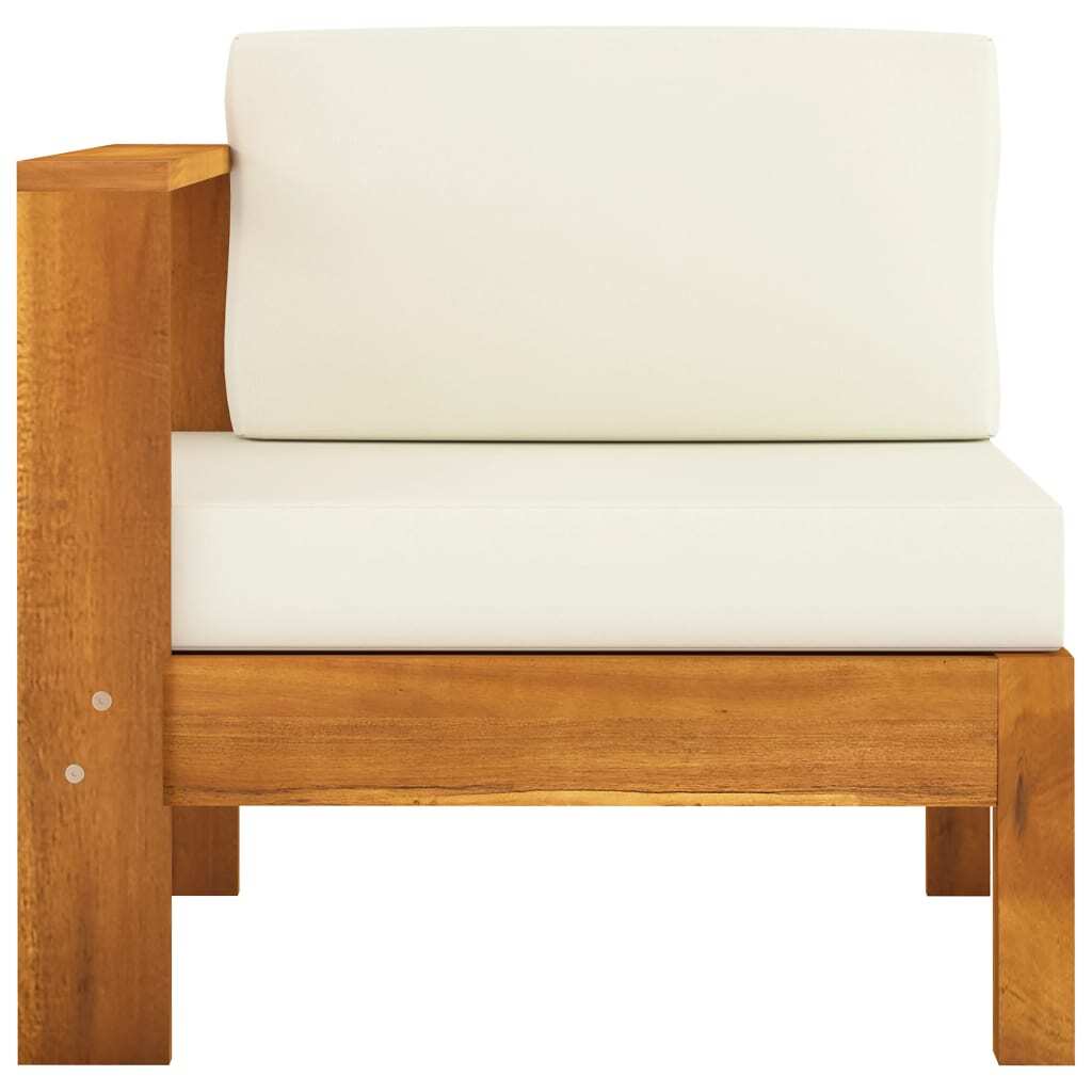 5 Piece Garden Lounge Set with Cushions Sofa Table Outdoor Solid Acacia Wood