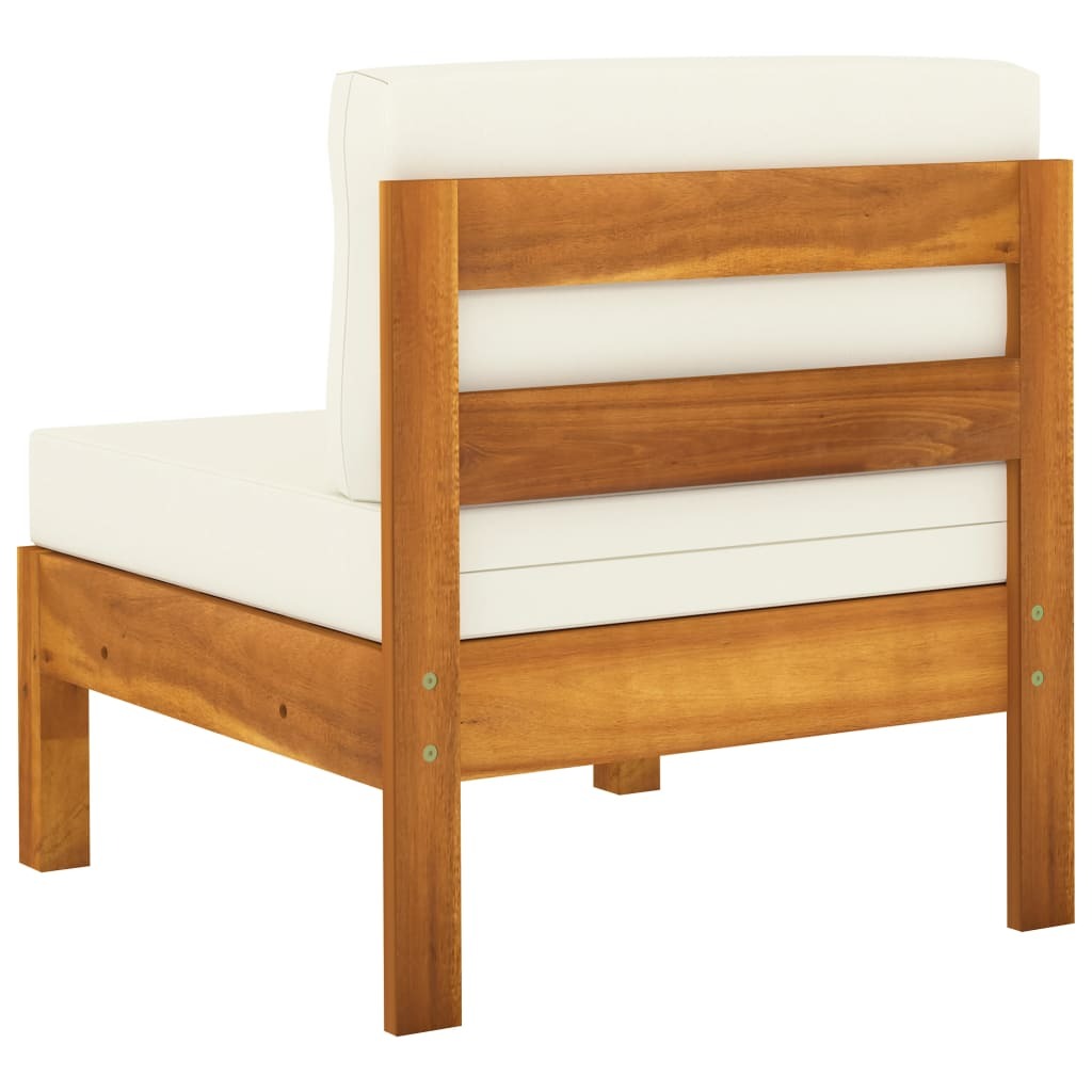 5 Piece Garden Lounge Set with Cushions Sofa Table Outdoor Solid Acacia Wood