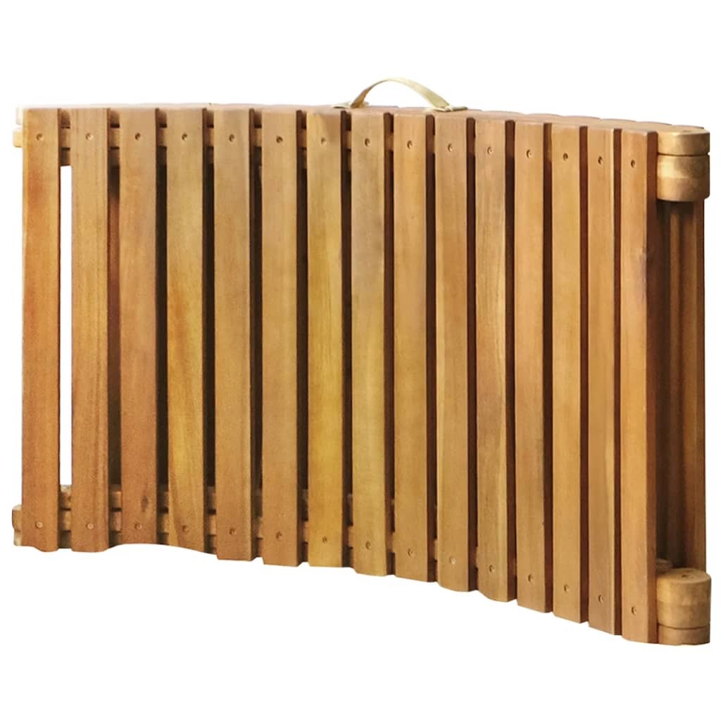 Garden Sun Lounger with Cushion Solid Acacia Wood Recliner Day Bed Natural