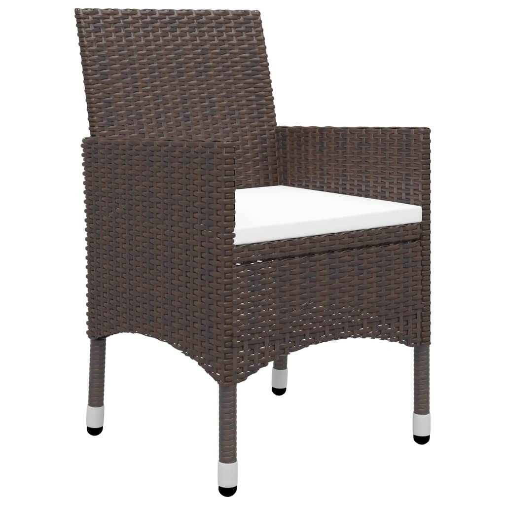 5 Piece Garden Dining Set Solid Acacia Wood Brown Weather-Resistant