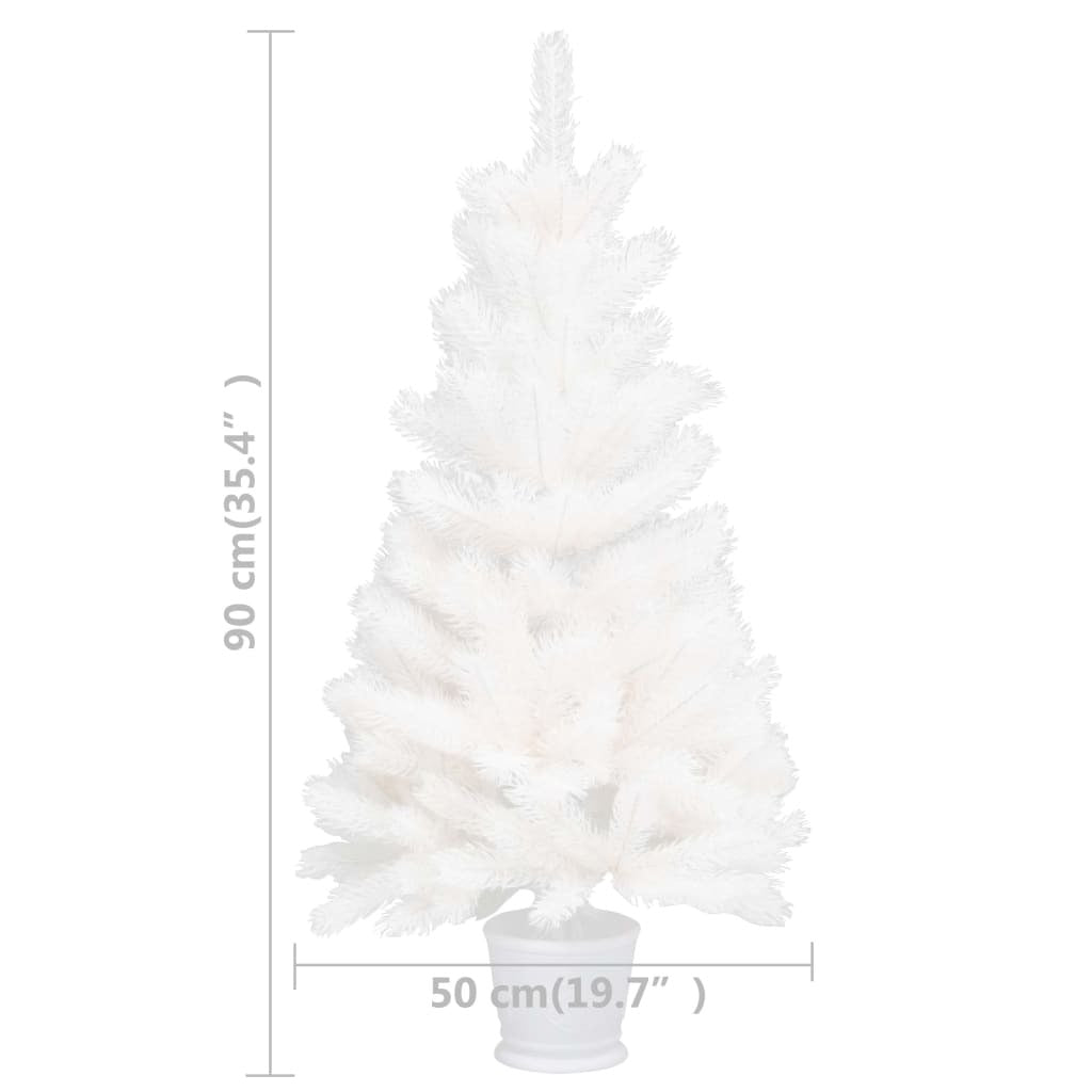 Artificial Pre-lit Christmas Tree White 90 cm