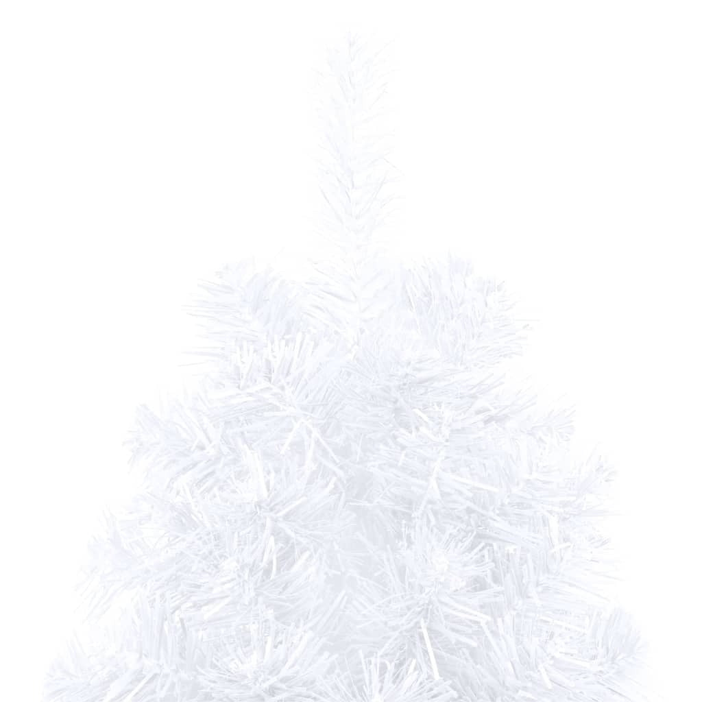 Artificial Half Pre-lit Christmas Tree with Ball Set White 150 cm