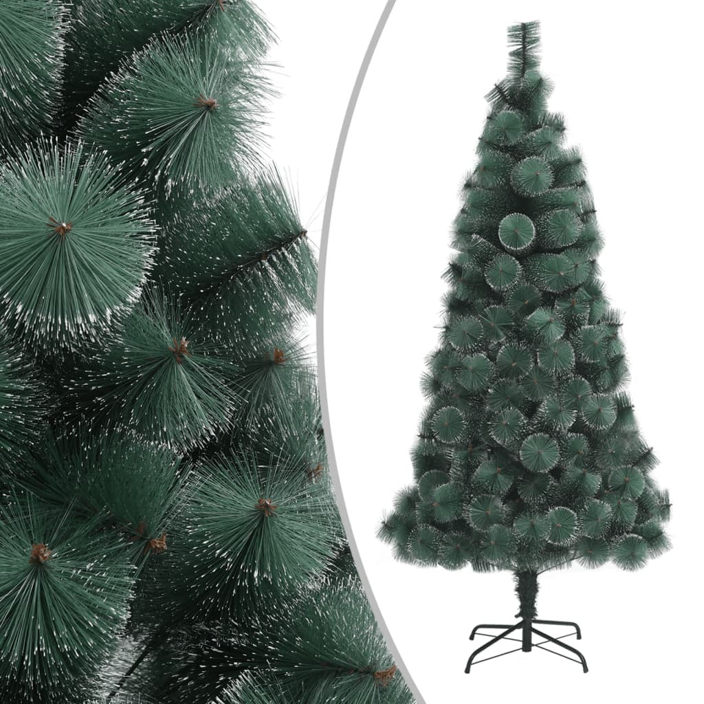 Artificial Pre-lit Christmas Tree Green 150 cm PVC&PE