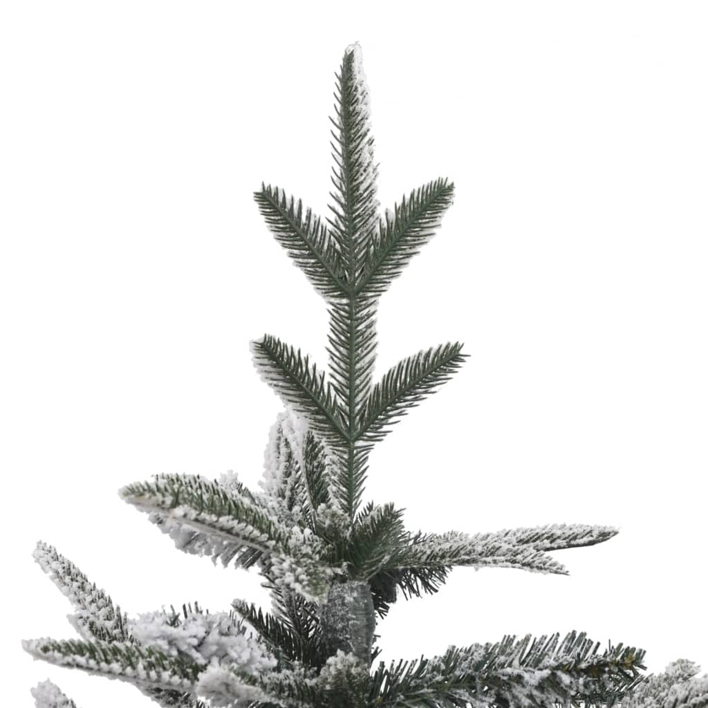 Artificial Pre-lit Christmas Tree with Flocked Snow 150 cm PVC&PE