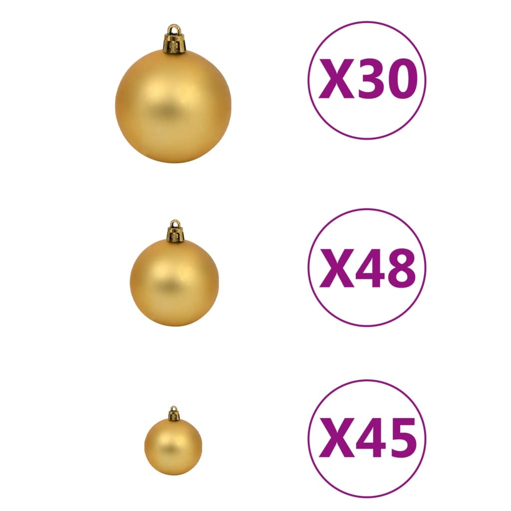 Artificial Pre-lit Christmas Tree with Ball Set 500 cm White