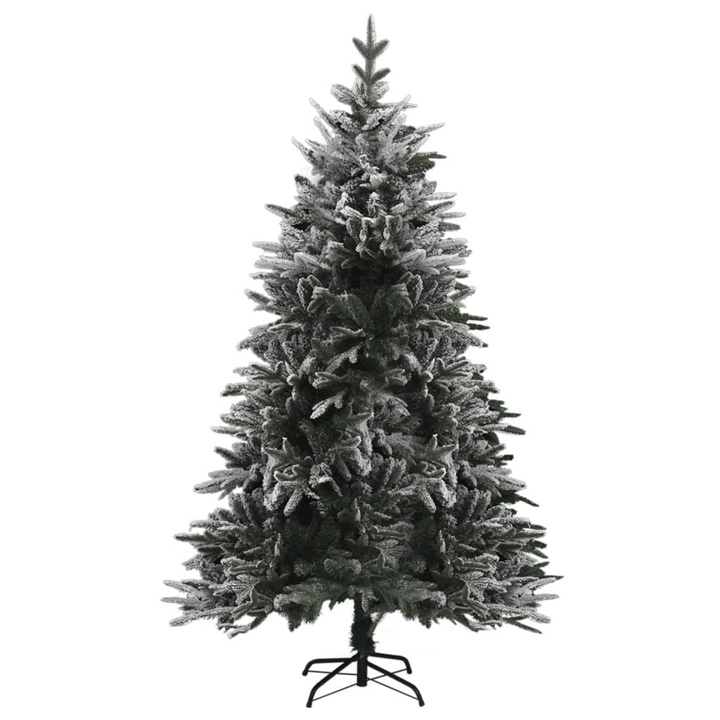 Artificial Christmas Tree LED&Ball Set&Flocked Snow 210cm PVC&PE