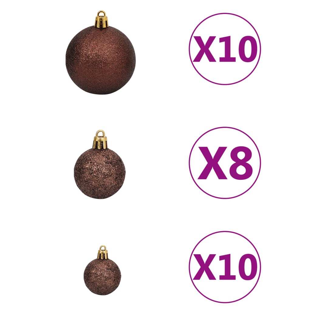 Artificial Christmas Tree LED&Ball Set&Flocked Snow 240cm PVC&PE