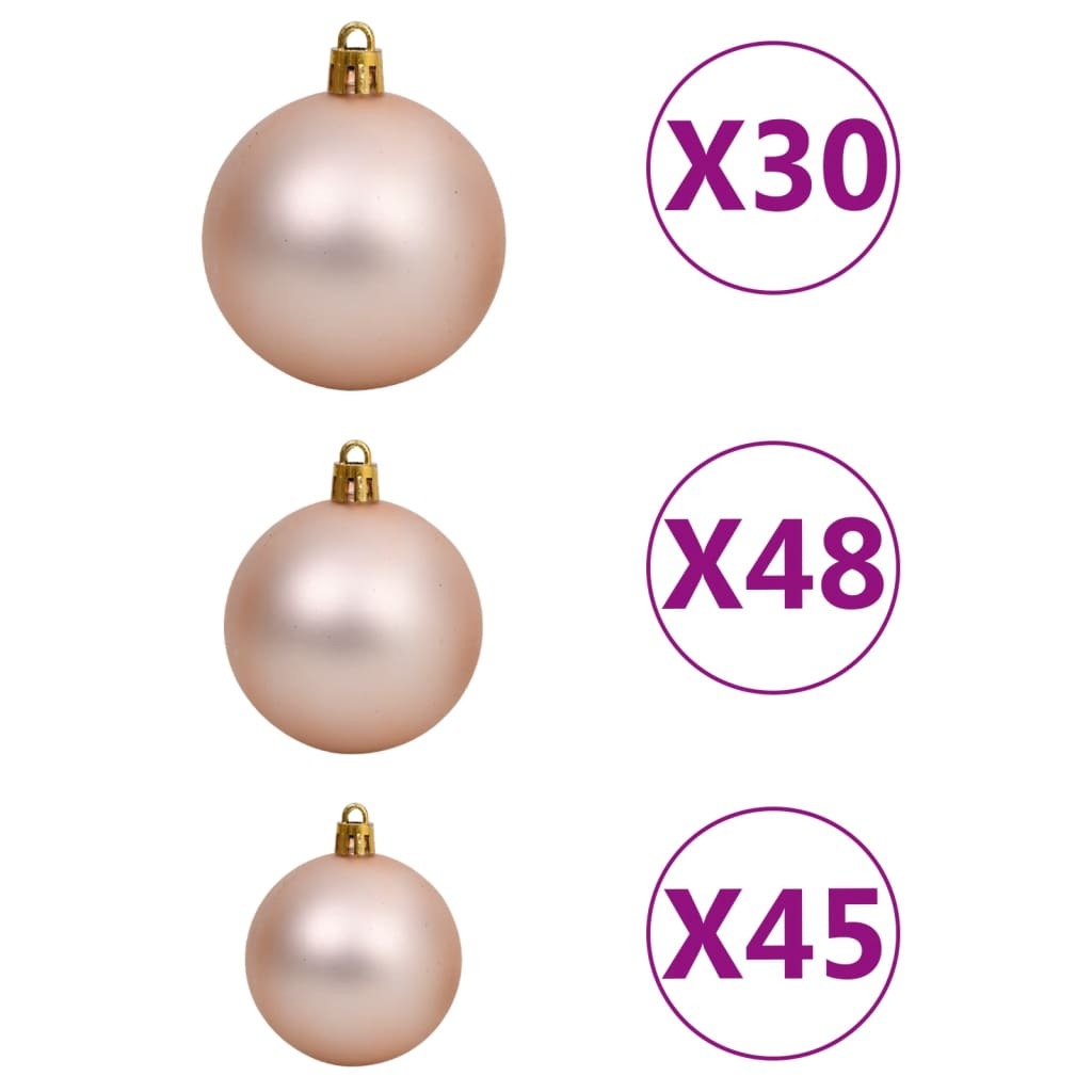 Artificial Pre-lit Christmas Tree with Ball Set 500 cm White