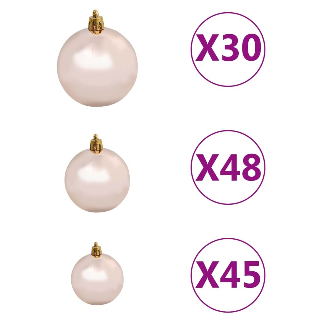 Artificial Pre-lit Christmas Tree with Ball Set 500 cm White