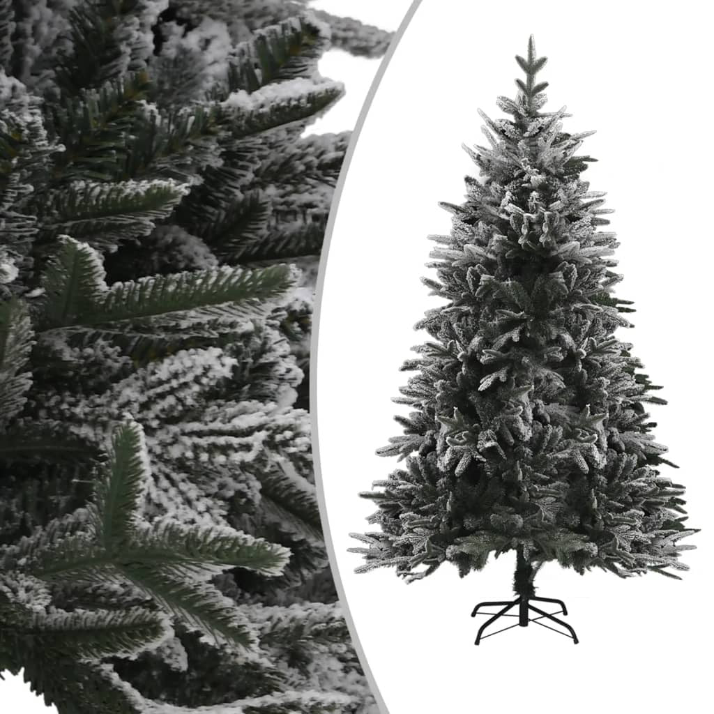 Artificial Christmas Tree LED&Ball Set&Flocked Snow 240 cm PVC&PE