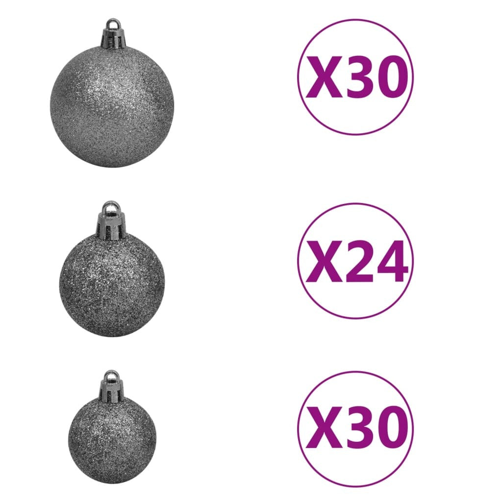 Artificial Pre-lit Christmas Tree with Ball Set 500 cm White