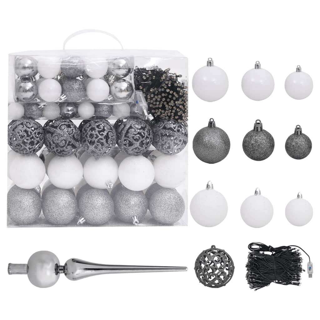 Artificial Pre-lit Christmas Tree with Ball Set 500 cm White
