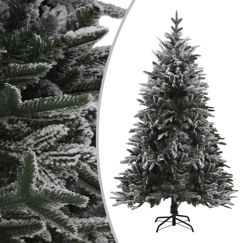Artificial Christmas Tree LED&Ball Set&Flocked Snow 240 cm PVC&PE