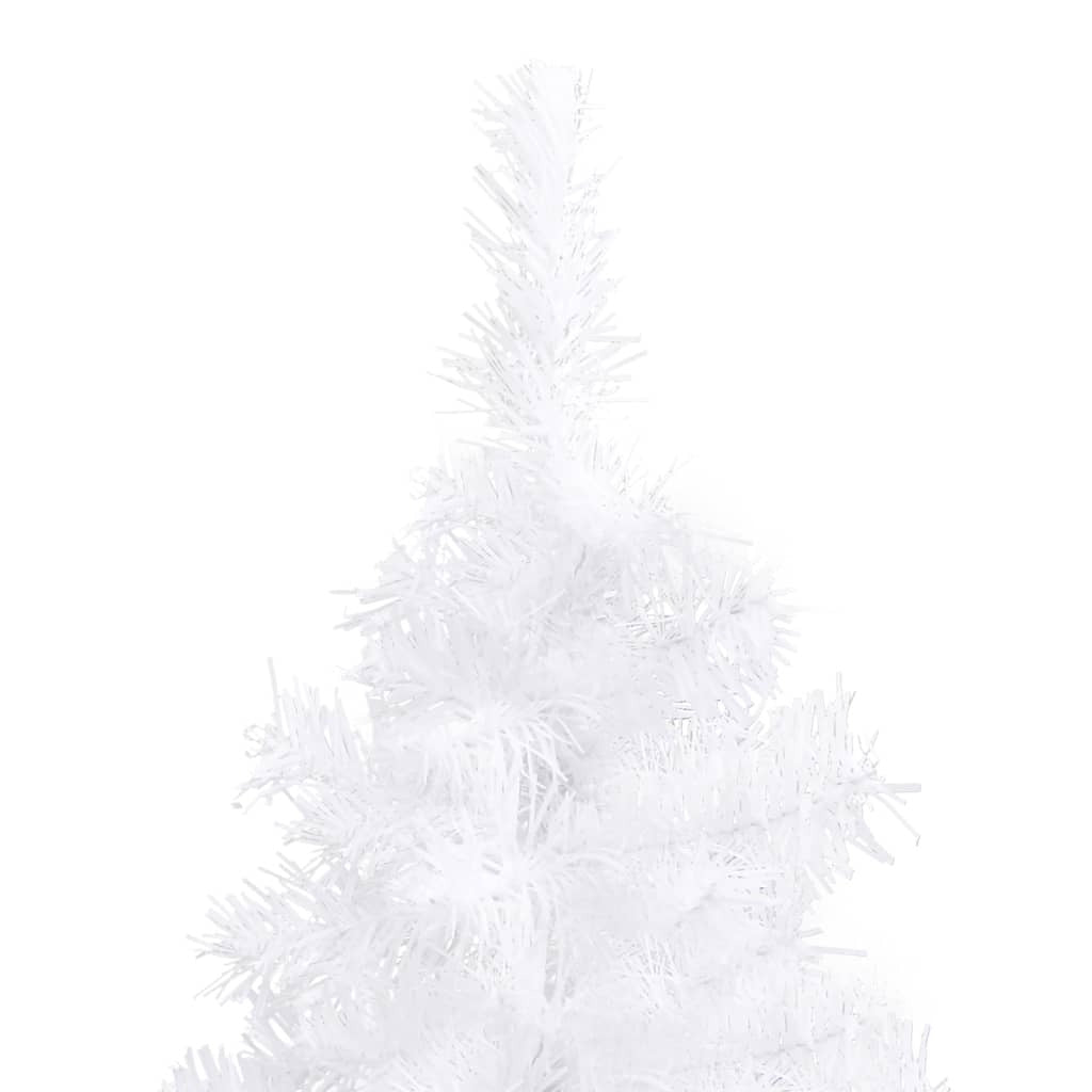 Corner Artificial Pre-lit Christmas Tree White 150 cm PVC