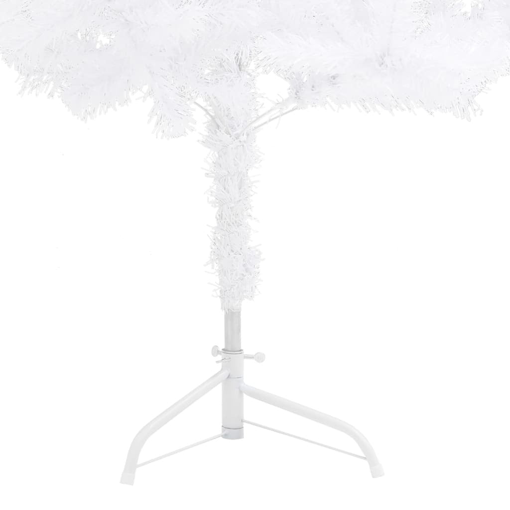 Corner Artificial Pre-lit Christmas Tree White 150 cm PVC