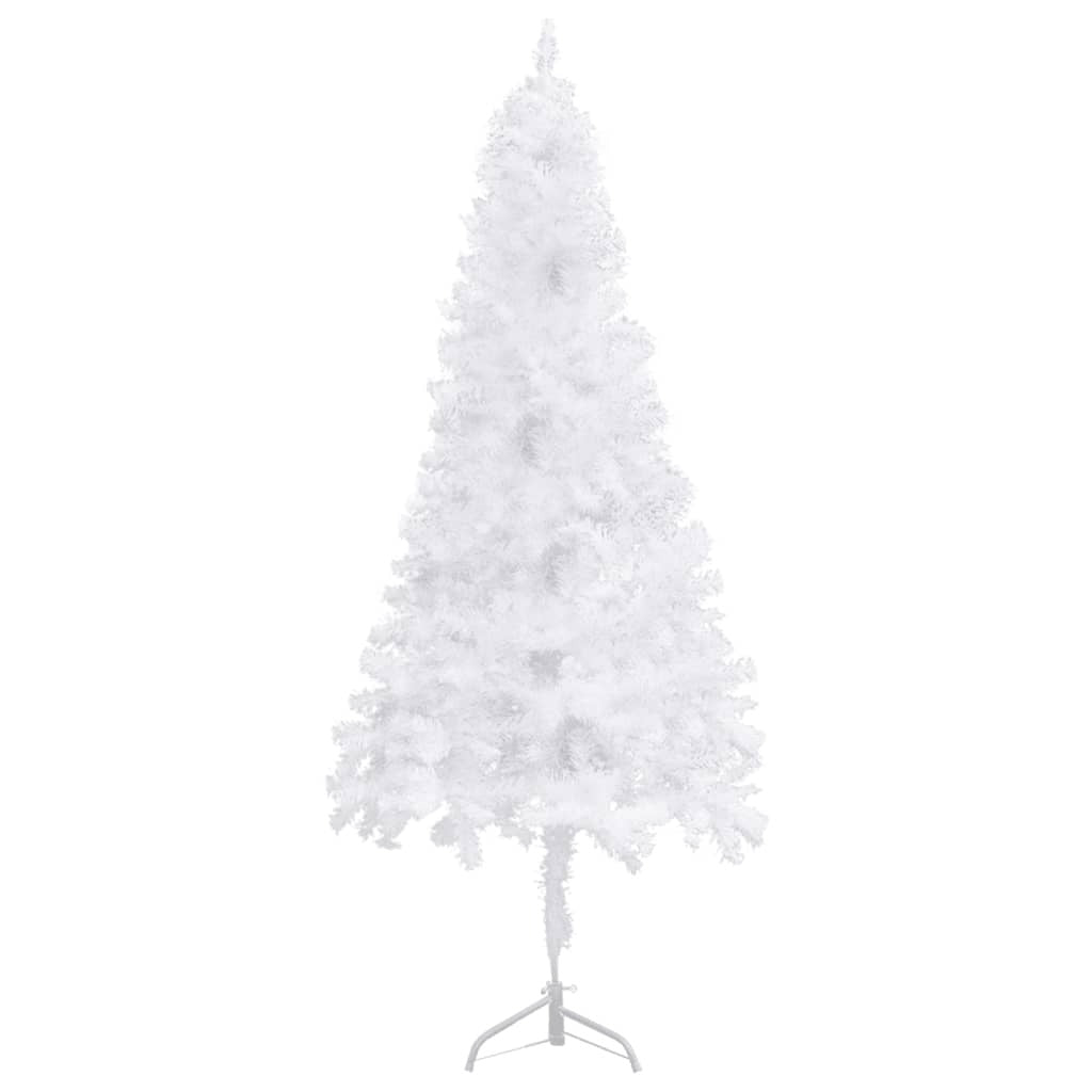Corner Artificial Pre-lit Christmas Tree White 210 cm PVC