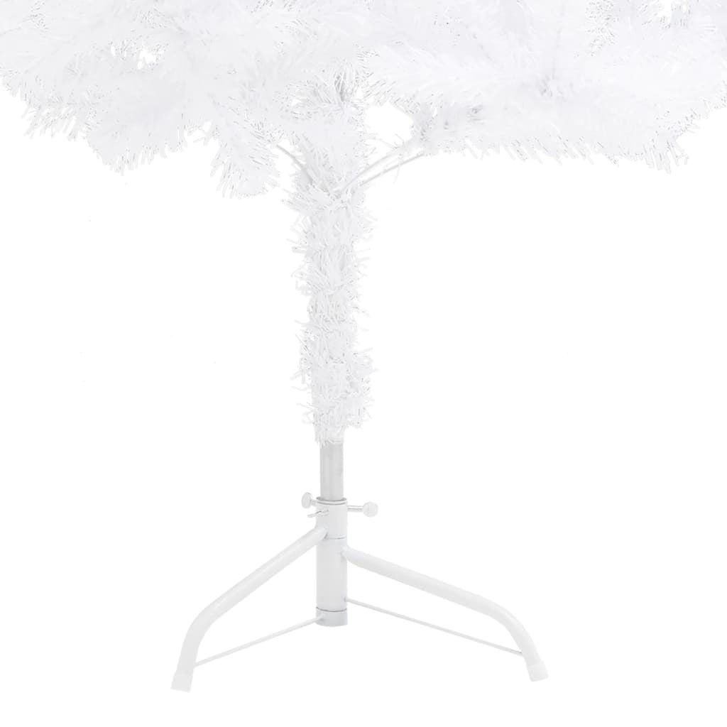 Corner Artificial Christmas Tree LEDs&Ball Set White 120 cm PVC