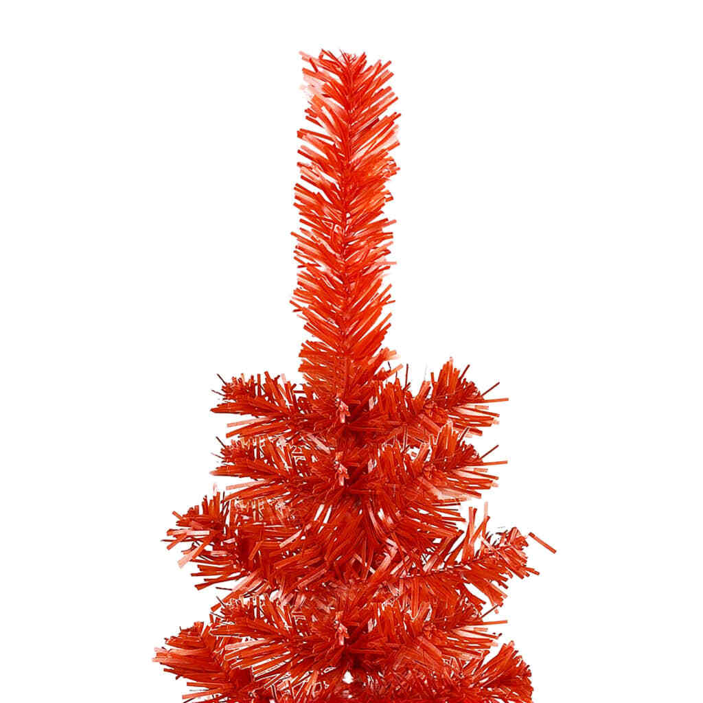 Slim Christmas Tree with LEDs Red 150 cm