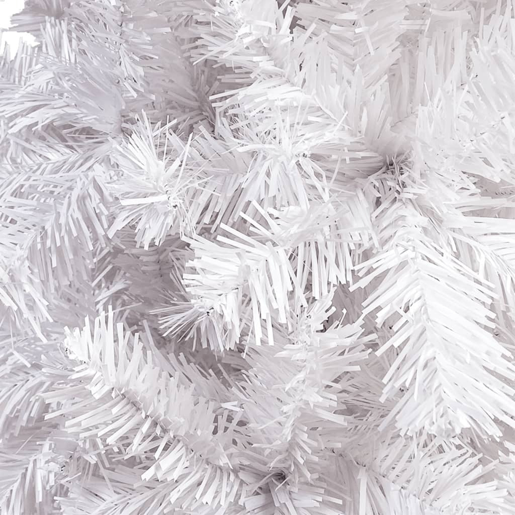 Slim Christmas Tree with LEDs&Ball Set White 210 cm