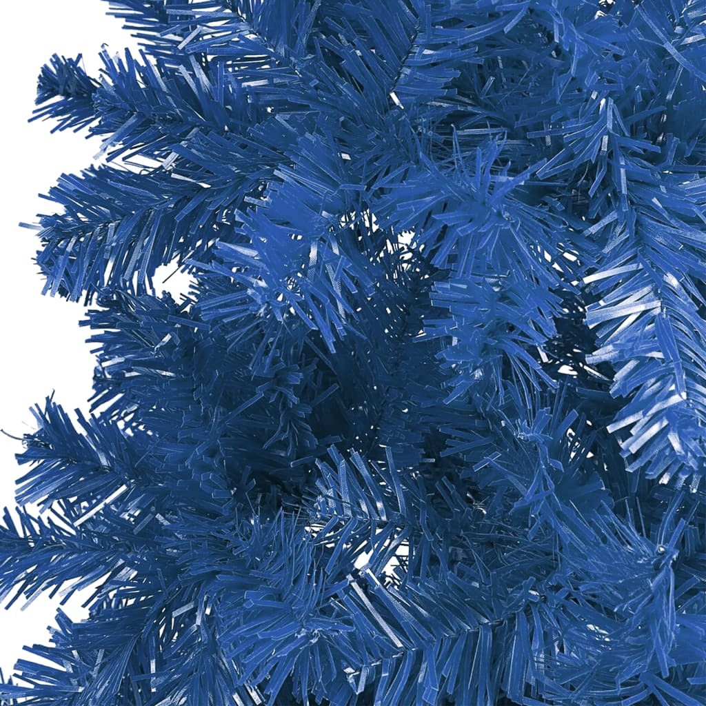 Slim Christmas Tree with LEDs&Ball Set Blue 120 cm