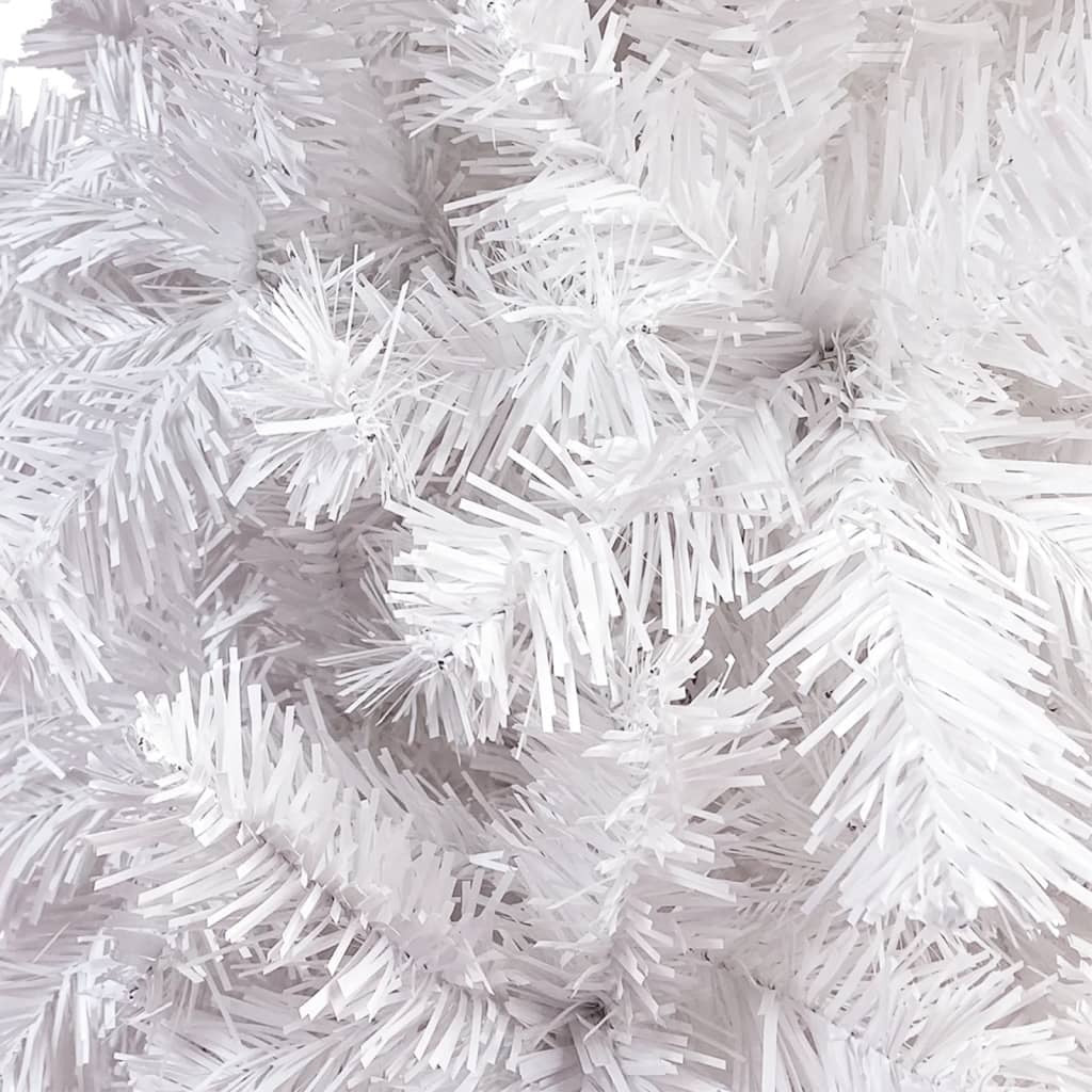 Slim Christmas Tree with LEDs&Ball Set White 120 cm