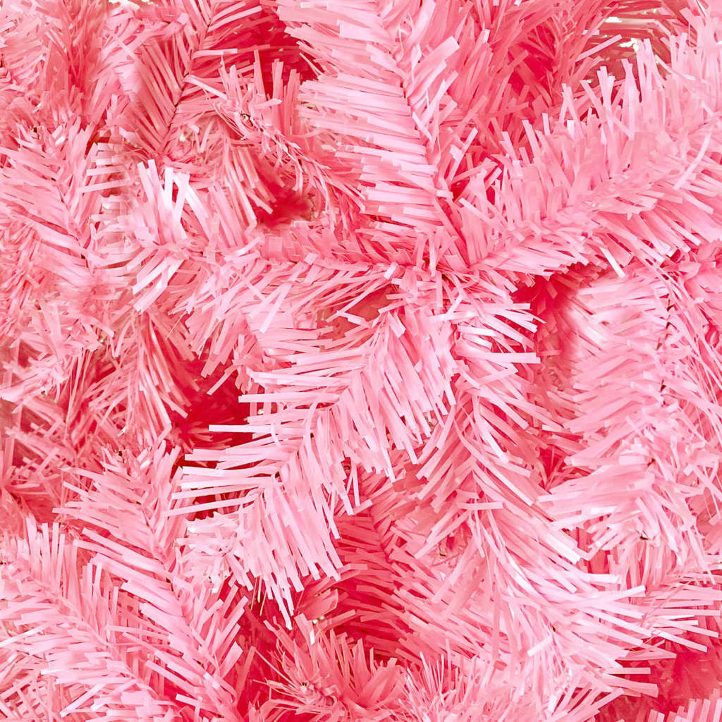 Slim Christmas Tree with LEDs&Ball Set Pink 210 cm