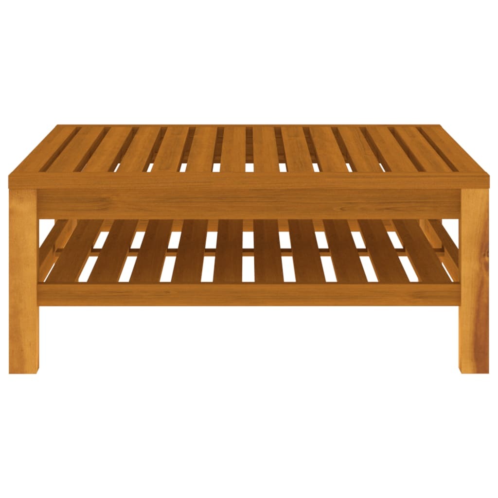5 Piece Garden Lounge Set with Cream Cushion Solid Acacia Wood