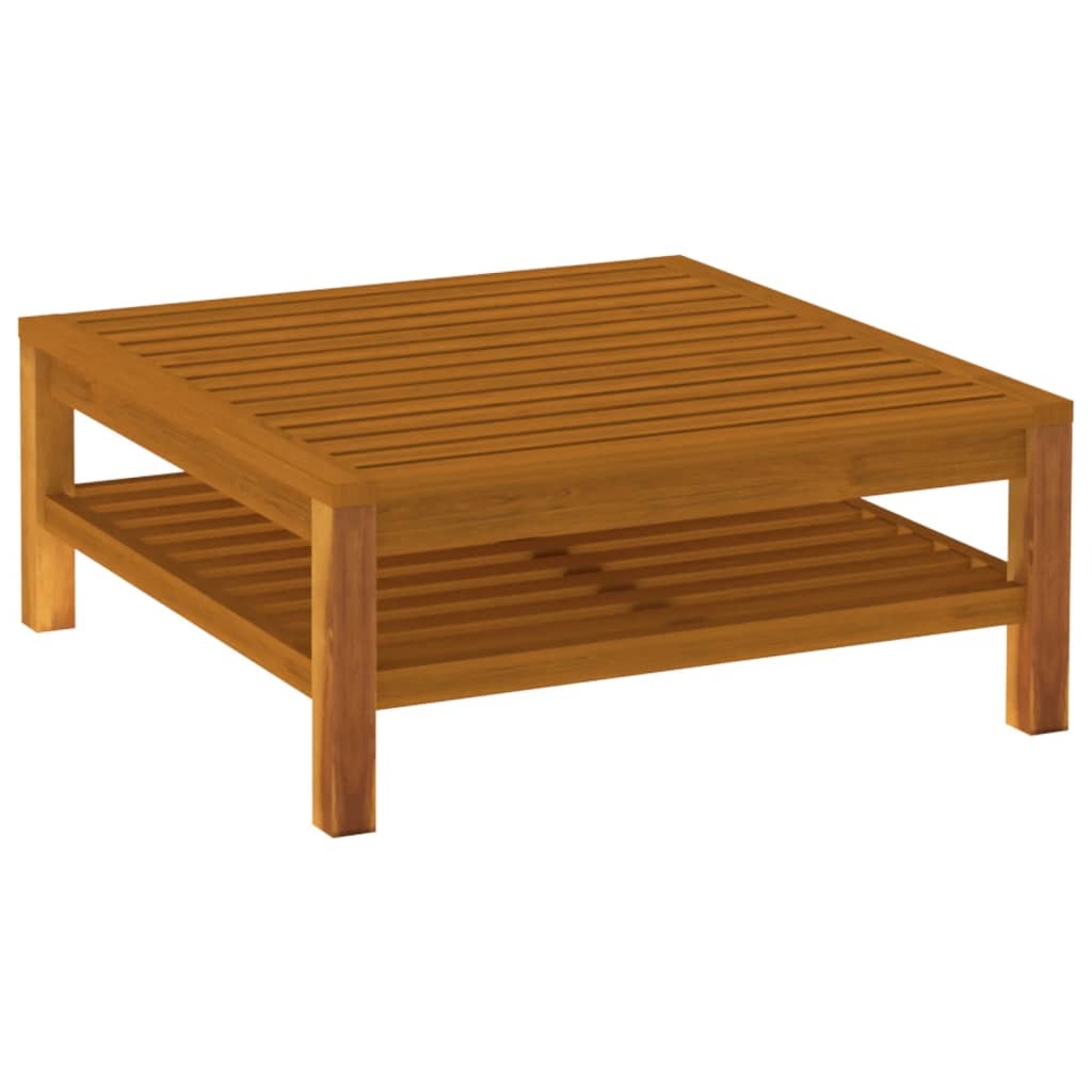 5 Piece Garden Lounge Set with Cream Cushion Solid Acacia Wood
