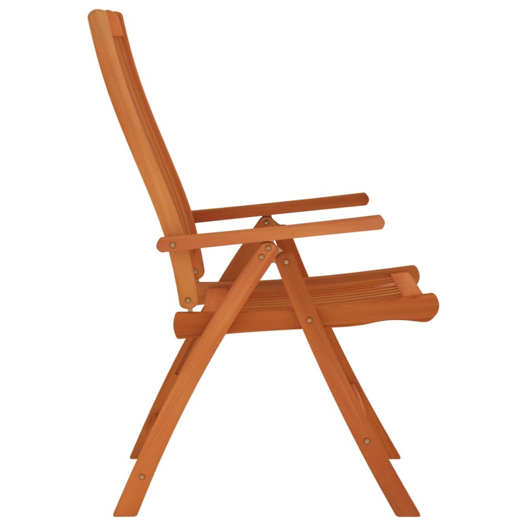 Folding Garden Chairs Set of 6 Solid Eucalyptus Wood Outdoor Patio Natural