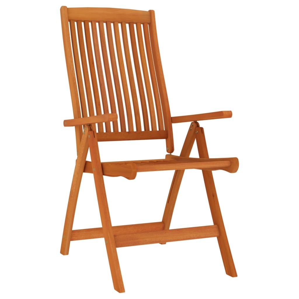 Folding Garden Chairs Set of 6 Solid Eucalyptus Wood Outdoor Patio Natural