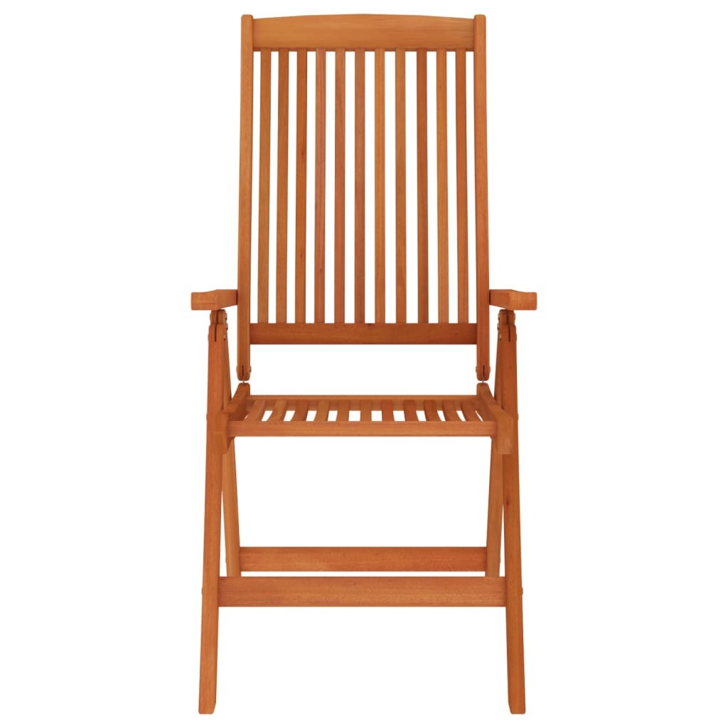 Folding Garden Chairs Set of 6 Solid Eucalyptus Wood Outdoor Patio Natural