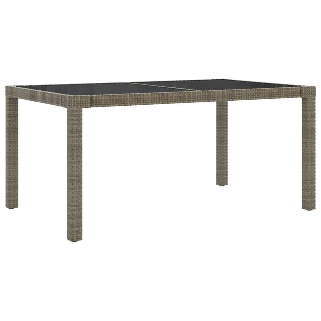 5 Piece Outdoor Dining Set with Cushions Poly Rattan Grey