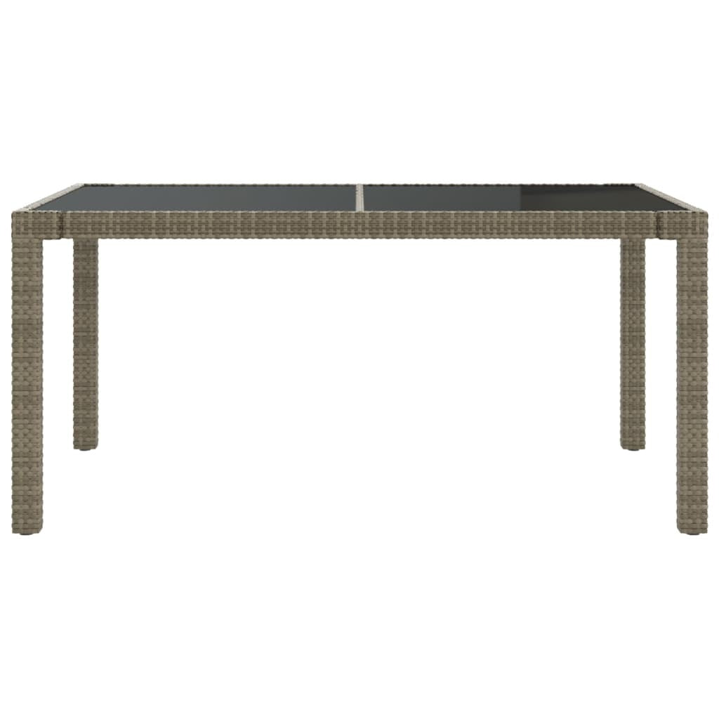 5 Piece Outdoor Dining Set with Cushions Poly Rattan Grey