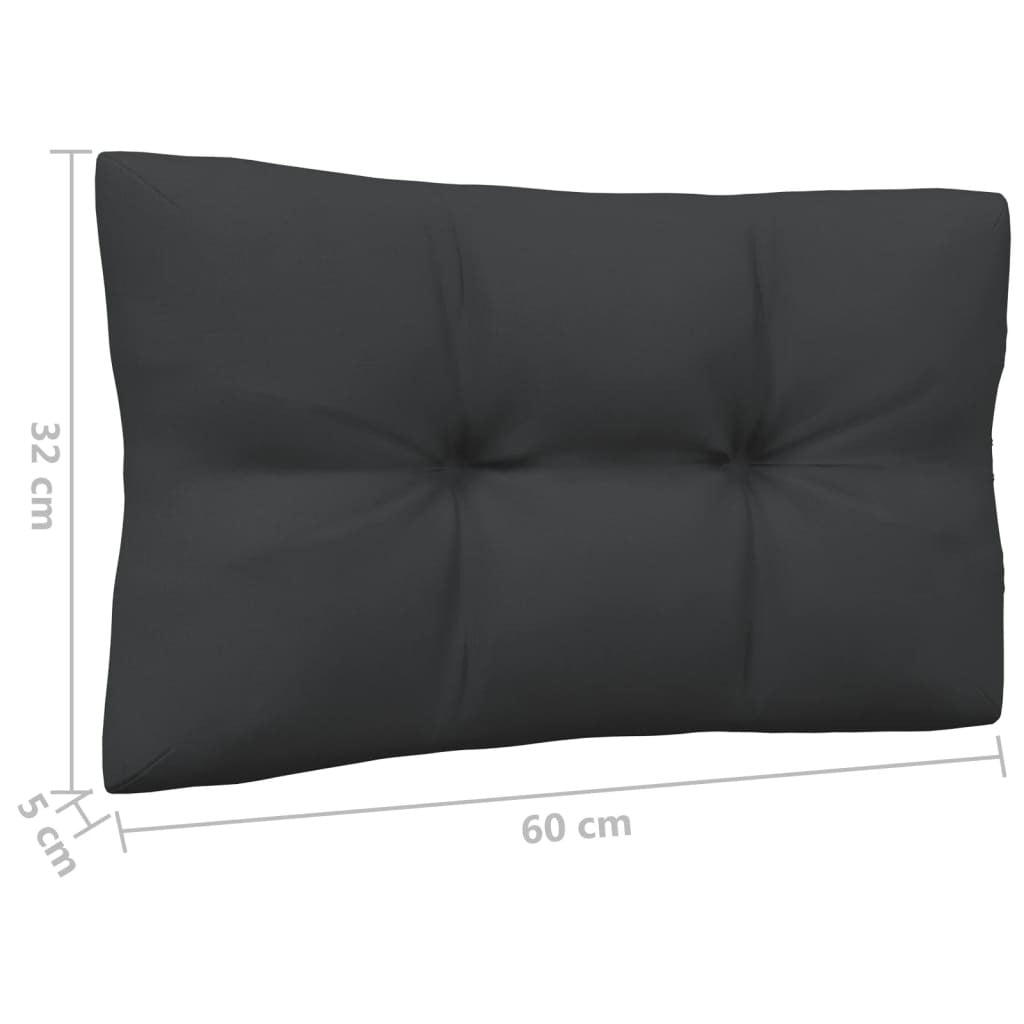 6 Piece Garden Lounge Set with Cushions Solid Pinewood Sofa Patio Anthracite