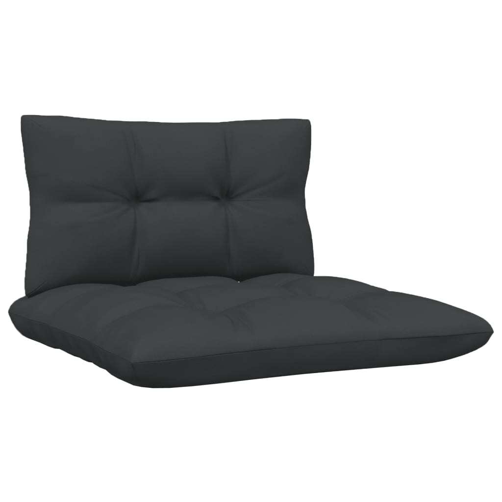 6 Piece Garden Lounge Set with Cushions Solid Pinewood Sofa Patio Anthracite