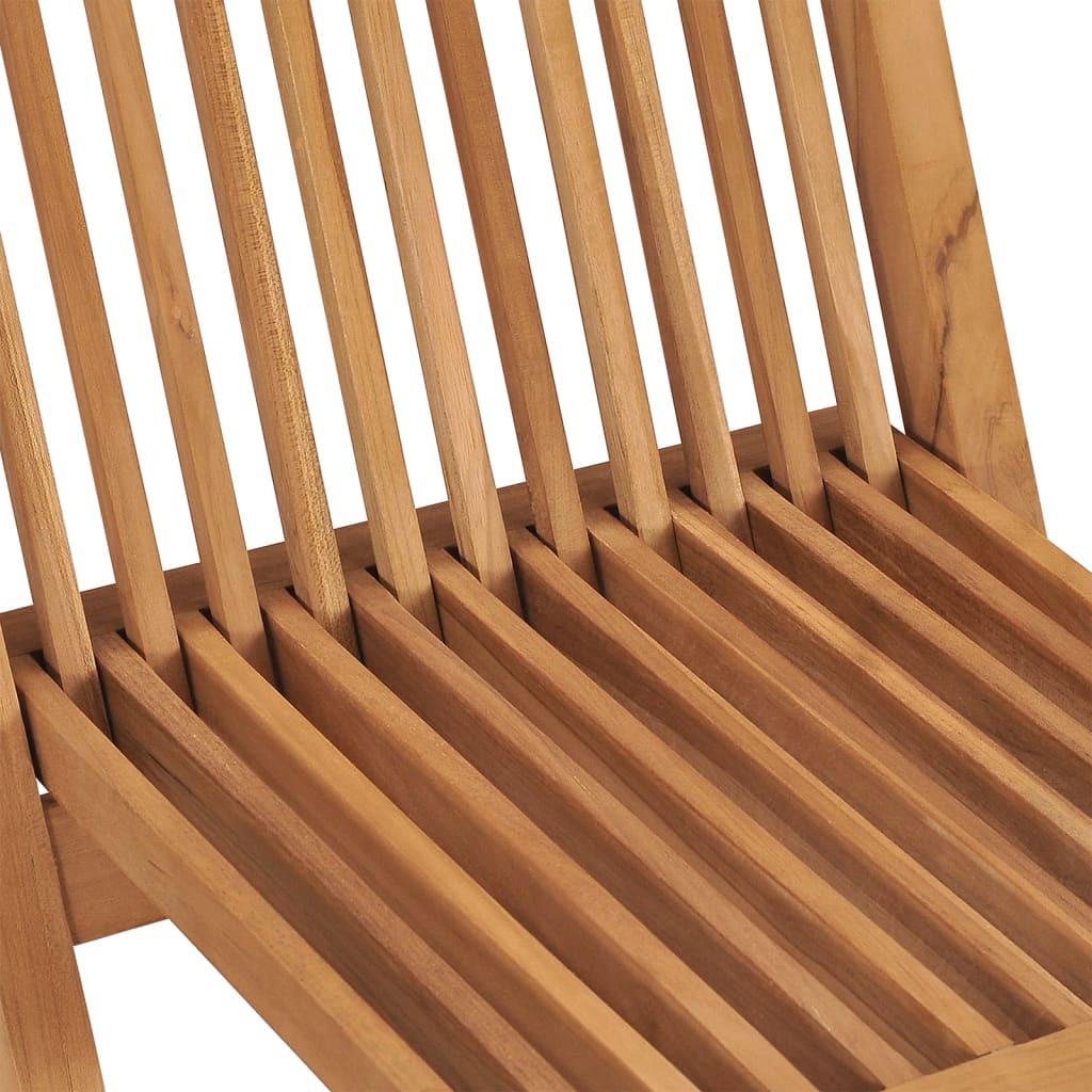 Folding Garden Chairs Set of 8 Solid Teak Wood Outdoor Patio Seat Natural