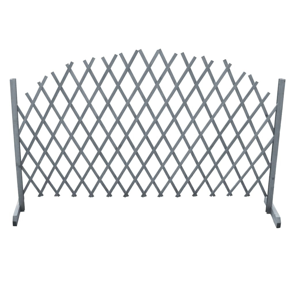 Trellis Fence Solid Firwood Expandable 1.8x1m Garden Privacy Panel Grey