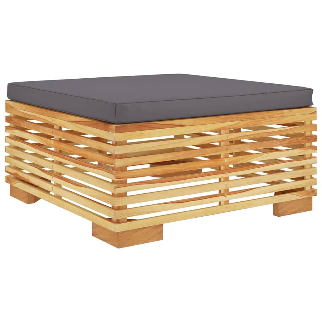 3 Piece Garden Lounge Set with Cushions Sofa Table Outdoor Solid Teak Wood