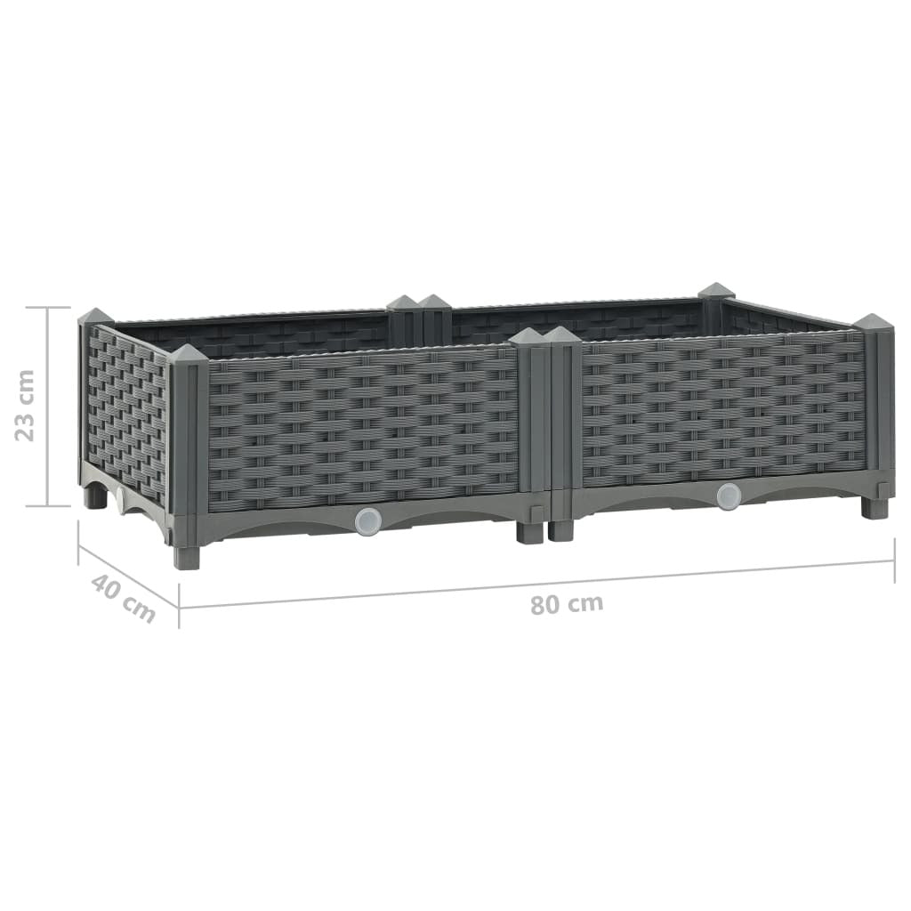 Raised Bed 80x40x23 cm Polypropylene