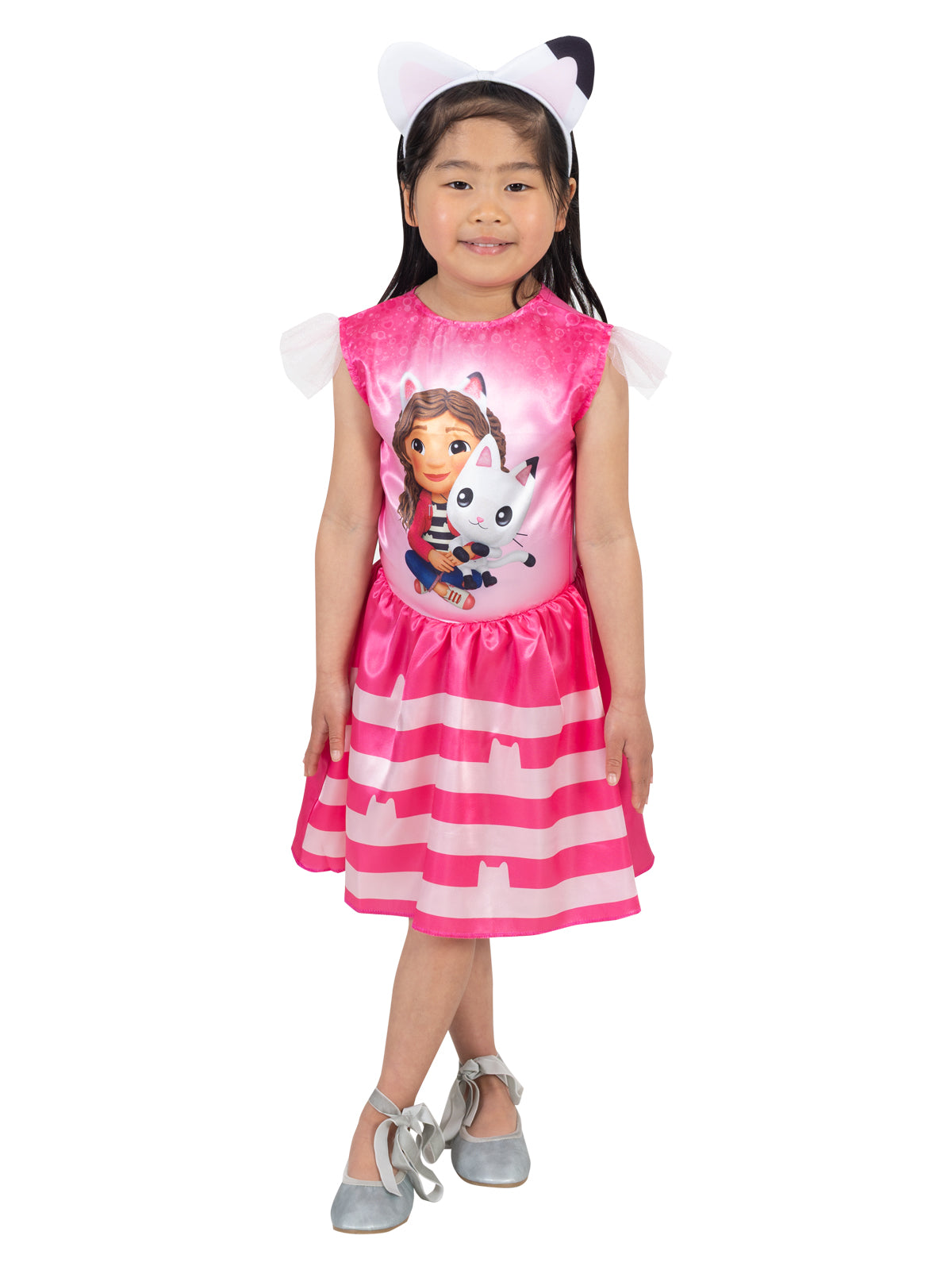 Gabby and Pandy Kids Costume from Gabby's Dollhouse with Dress and Cat Ear Headband