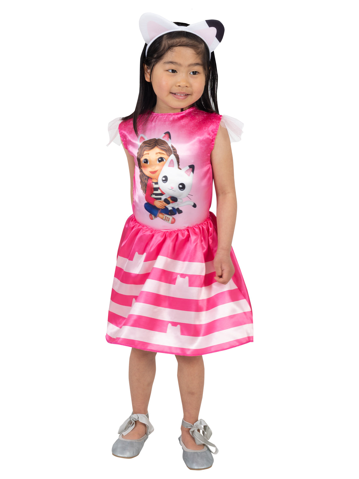 Gabby and Pandy Kids Costume from Gabby's Dollhouse with Dress and Cat Ear Headband