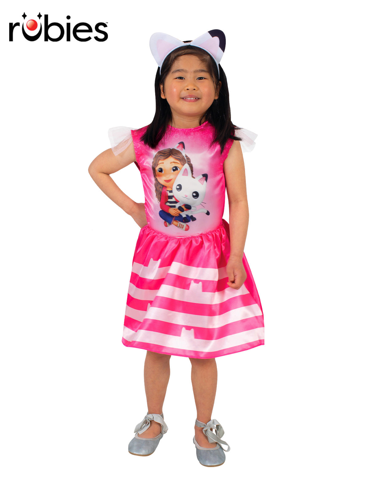 Gabby and Pandy Kids Costume from Gabby's Dollhouse with Dress and Cat Ear Headband