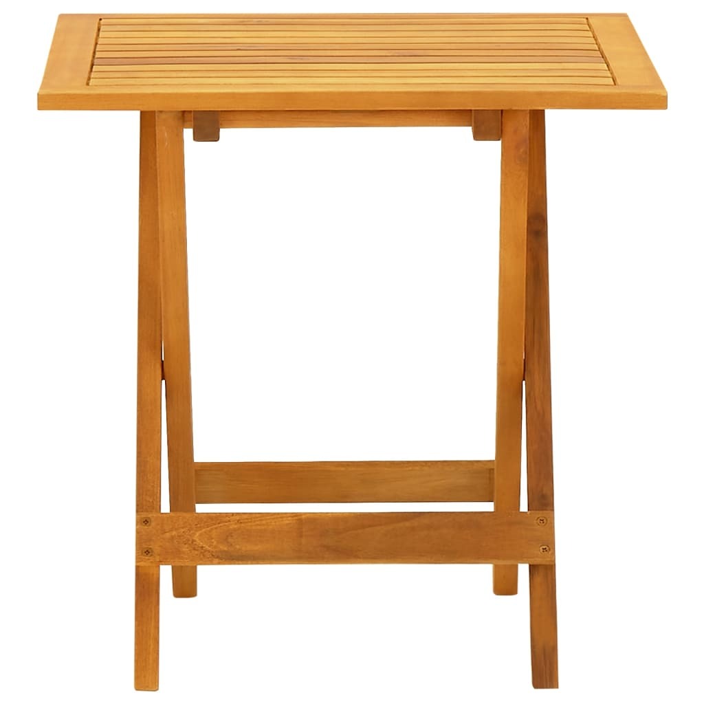 Outdoor Deck Chairs with Footrests and Table Solid Acacia Wood Natural