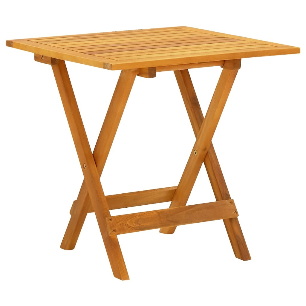 Outdoor Deck Chairs with Footrests and Table Solid Acacia Wood Natural