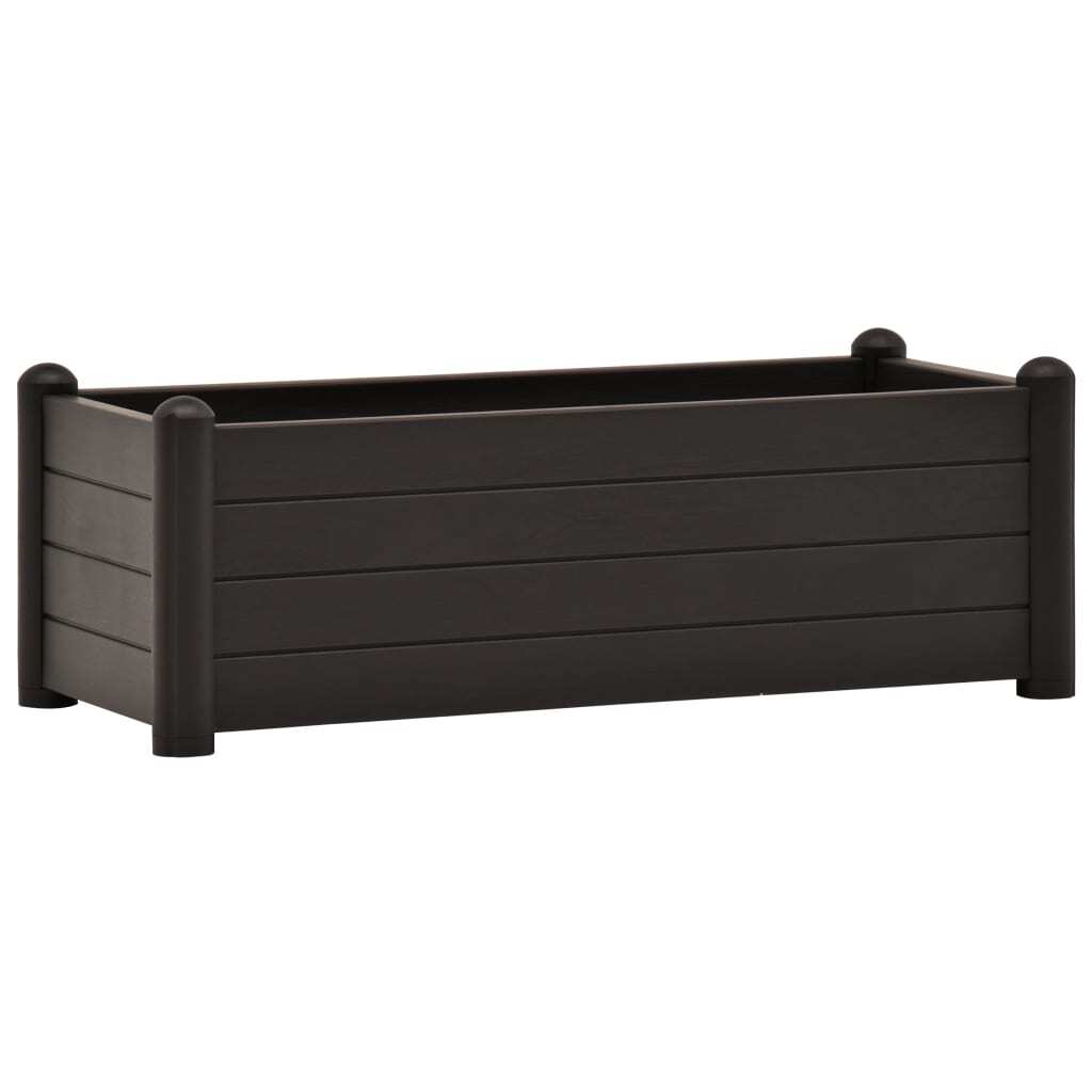 Garden Raised Bed Planter PP Weather Resistant 100x43x35cm Anthracite