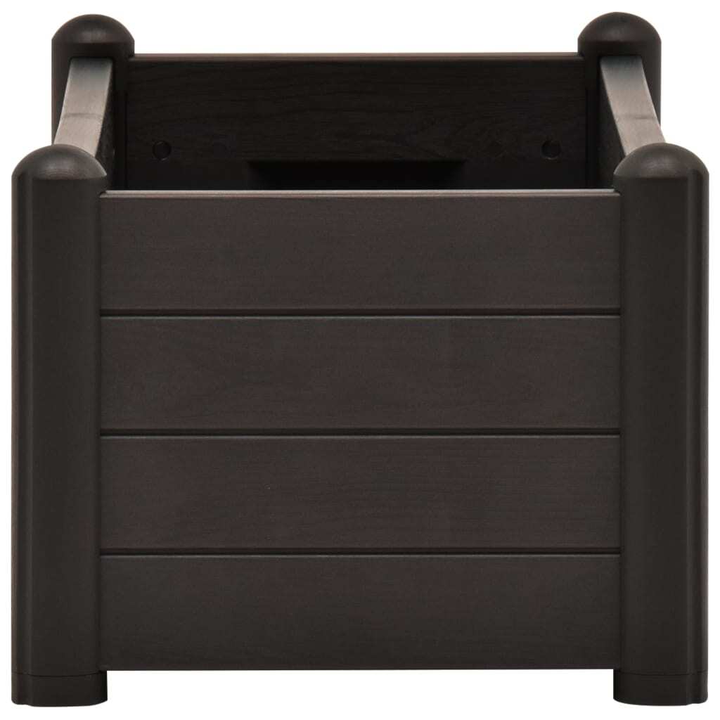 Garden Raised Bed Planter PP Weather Resistant 100x43x35cm Anthracite
